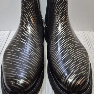 Cougar Black and White Women's Rain Boots
